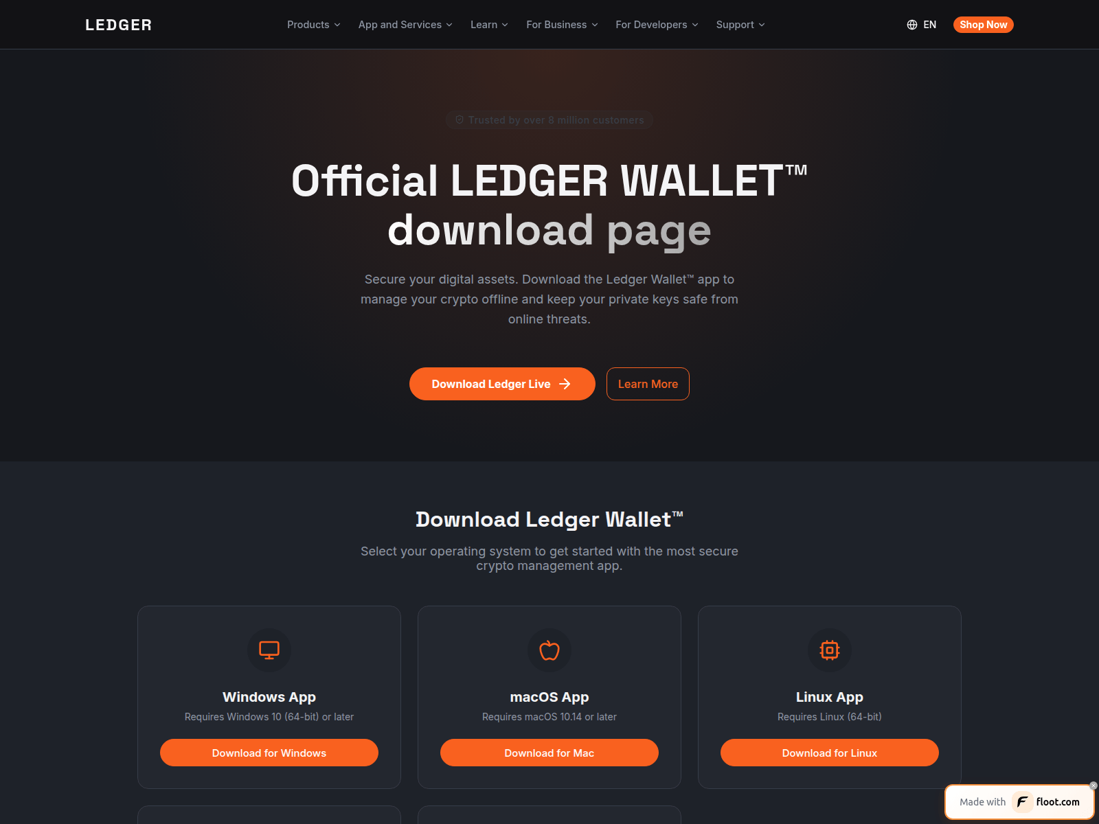 Screenshot of ledgercom-start.floot.app