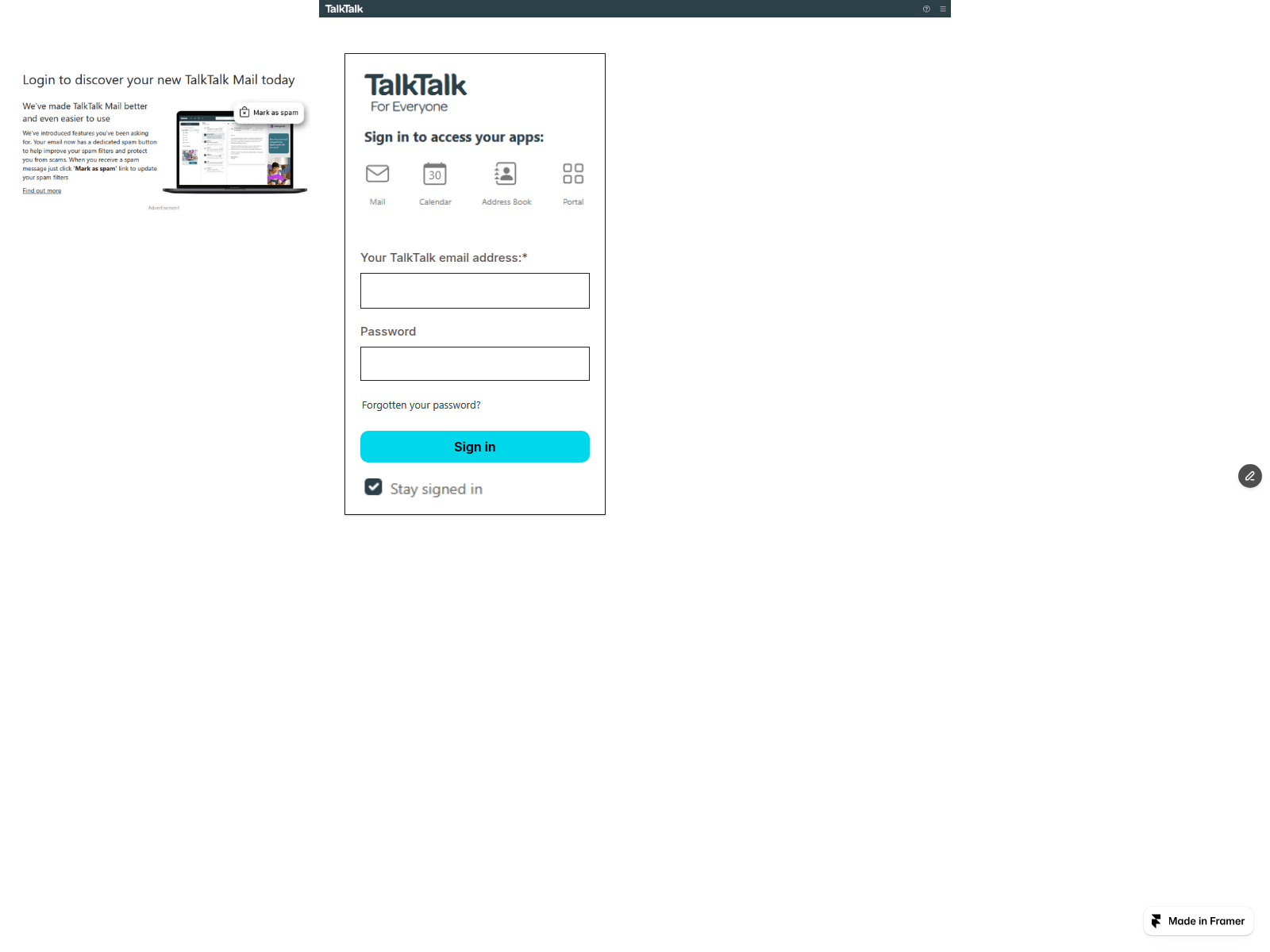 Screenshot of earlier-experiences-391581.framer.app