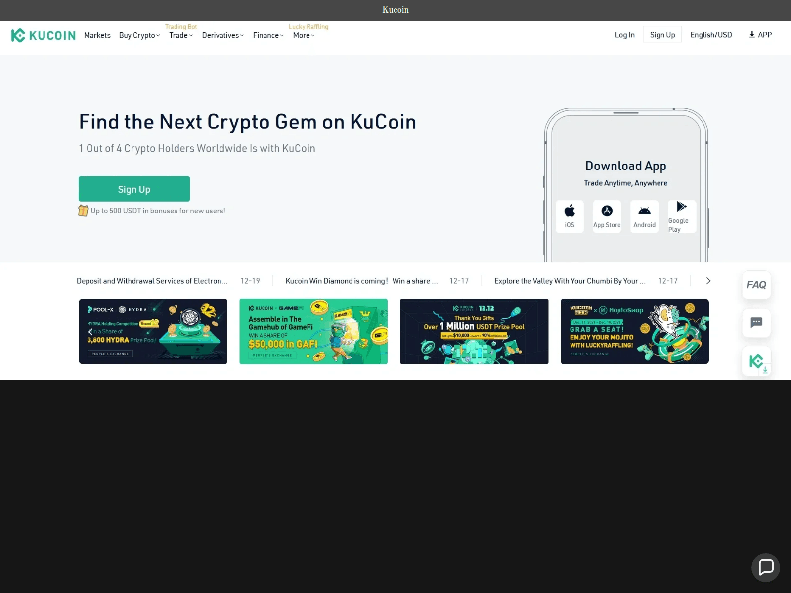 Screenshot of kucoinlgini.godaddysites.com