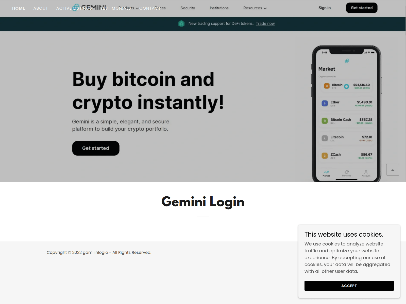 Screenshot of gamiiinlogio.godaddysites.com
