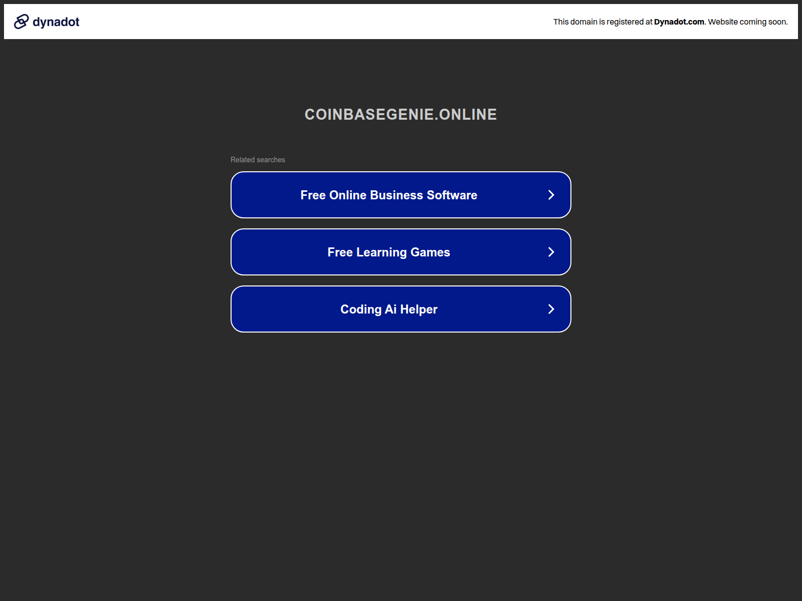 Screenshot of coinbasegenie.online