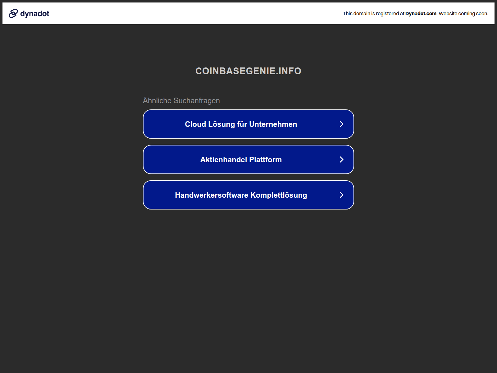 Screenshot of coinbasegenie.info