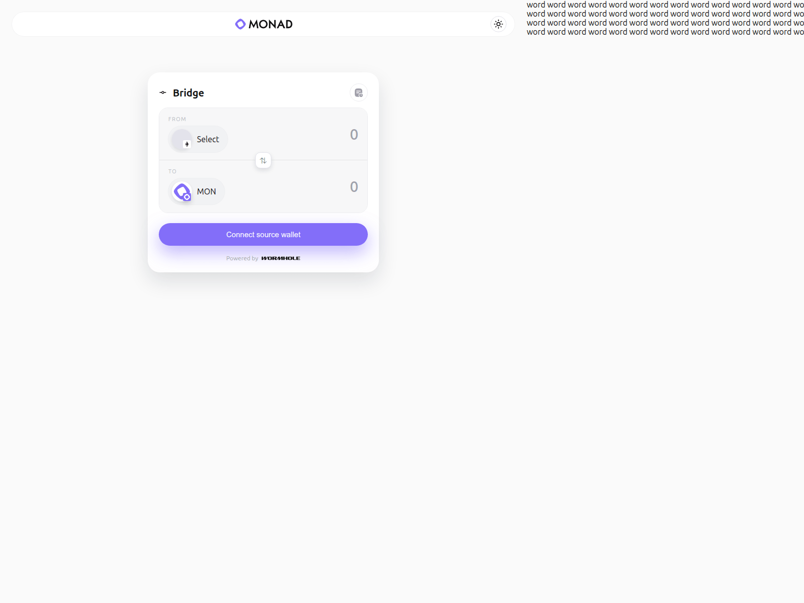 Screenshot of monadbridge.fi