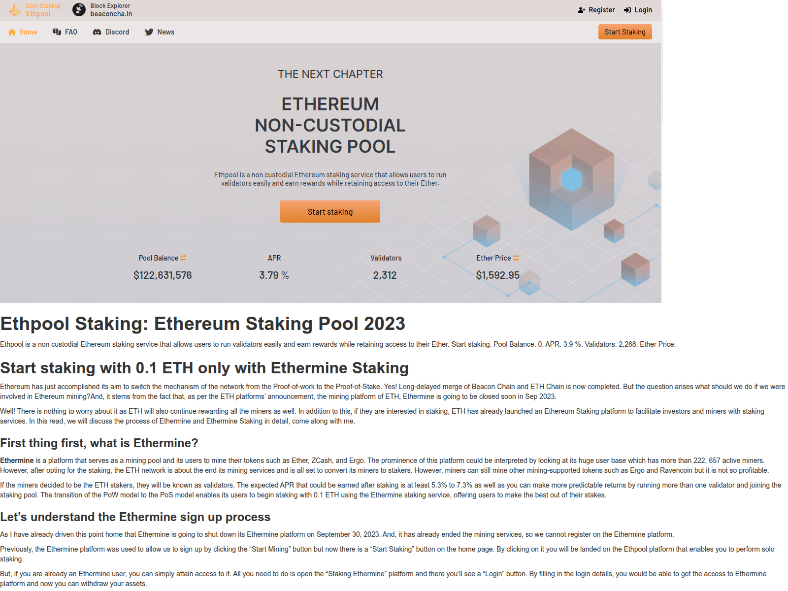 Screenshot of ethyupolstaking.webflow.io