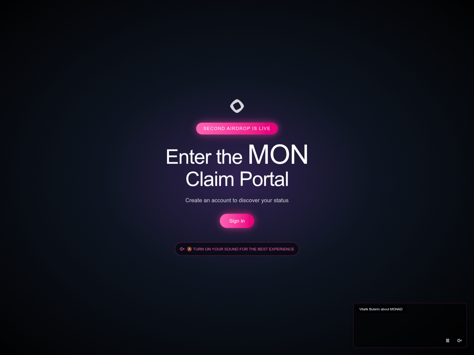 Screenshot of claim.monrad.xyz