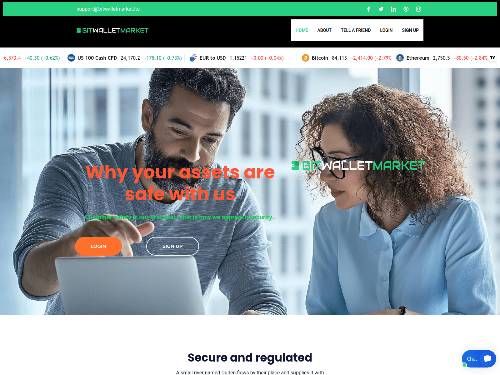 Screenshot of bitwalletmarket.ltd