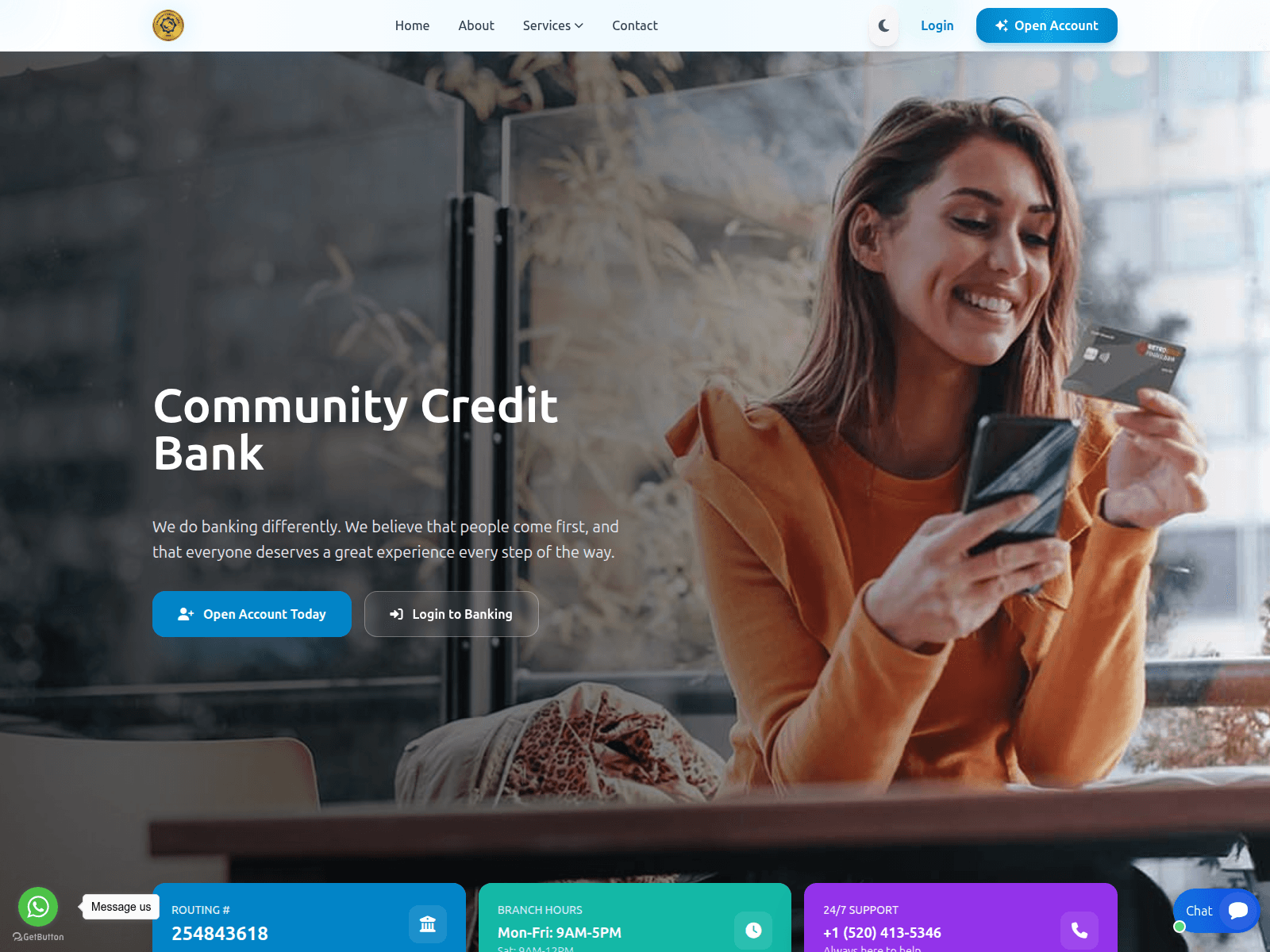 Screenshot of communitycrdit.com