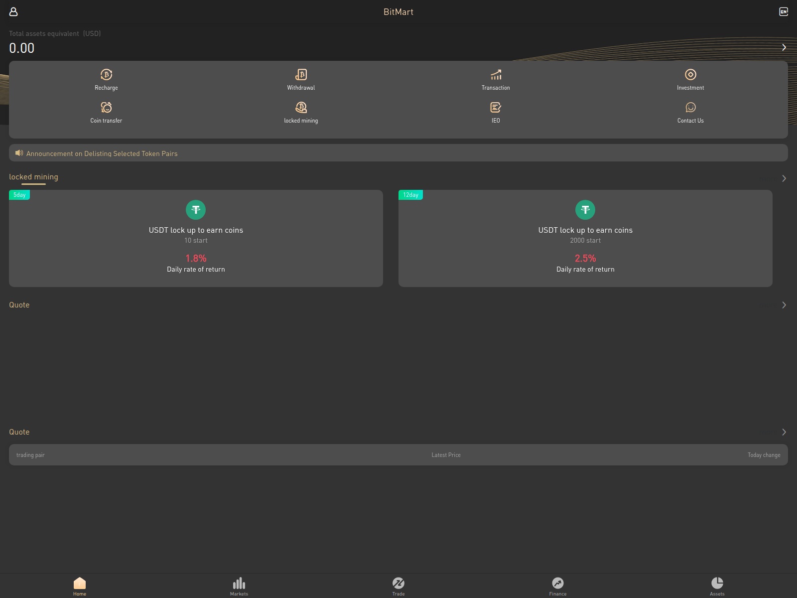 Screenshot of dexbtc.org