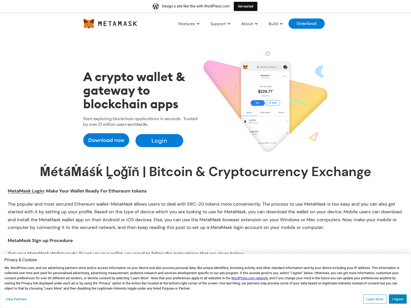 Screenshot of motamaklogon.wordpress.com