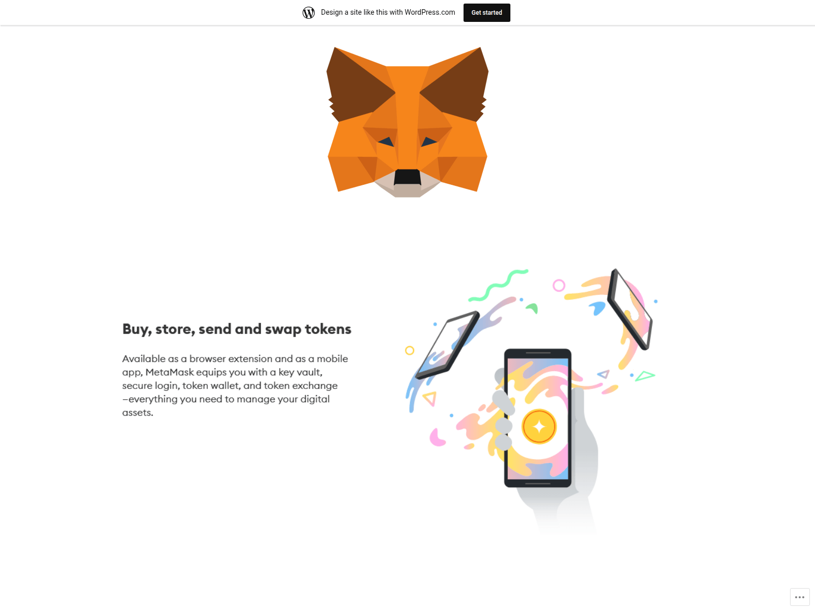 Screenshot of metamaskuo.wordpress.com