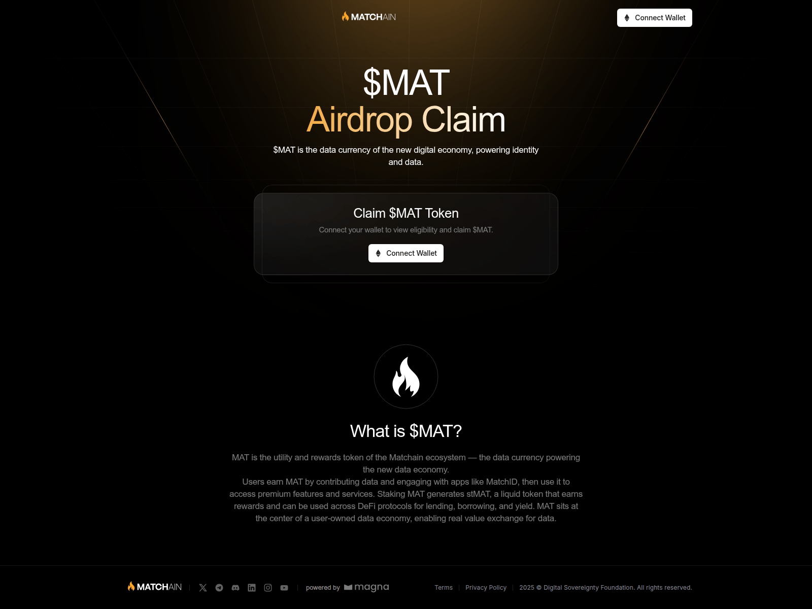 Screenshot of matdrop.xyz