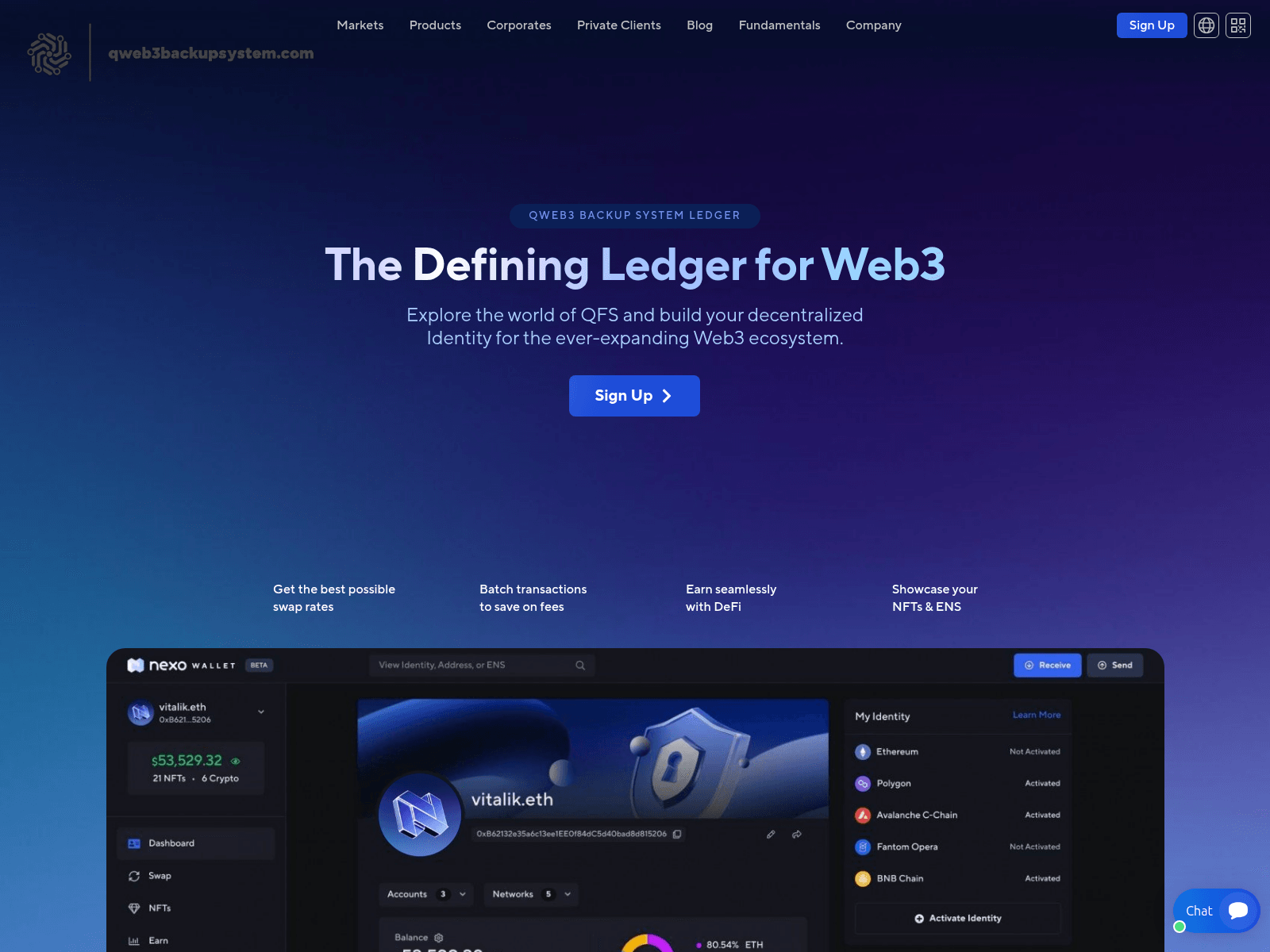 Screenshot of qweb3backupsystem.com