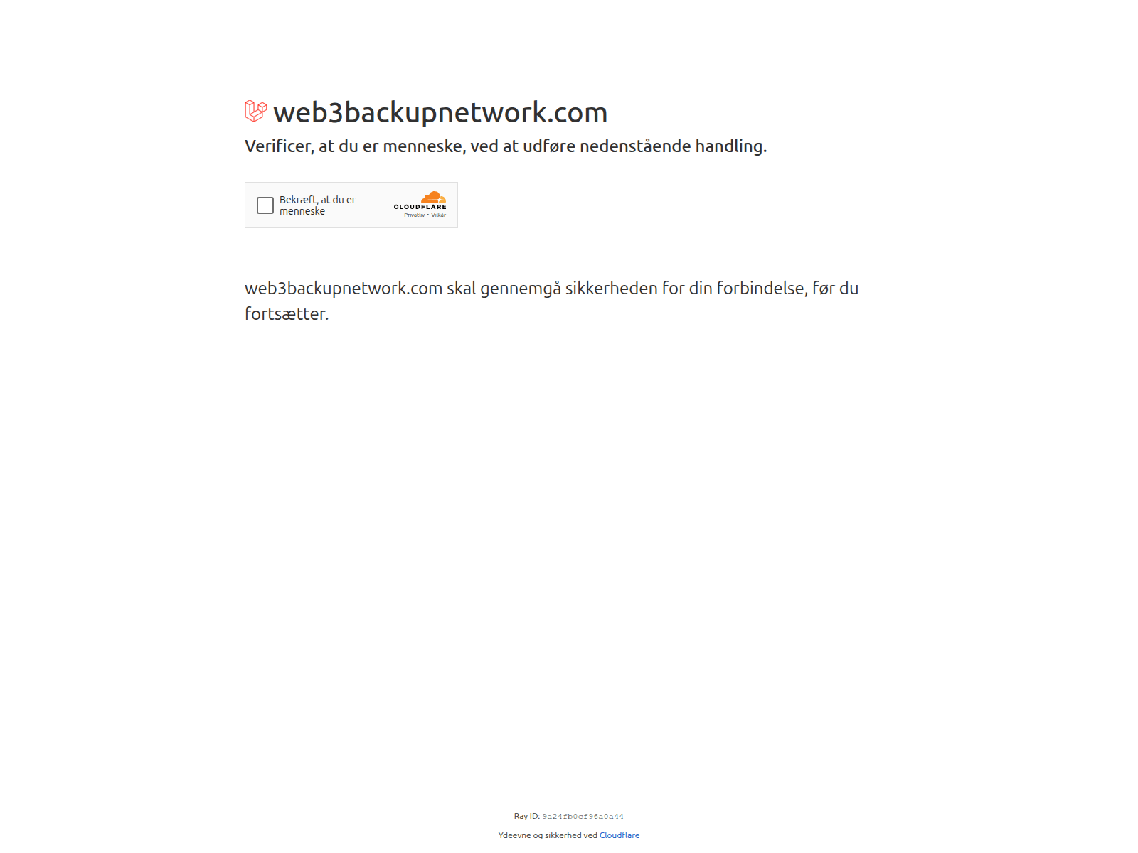 Screenshot of web3backupnetwork.com