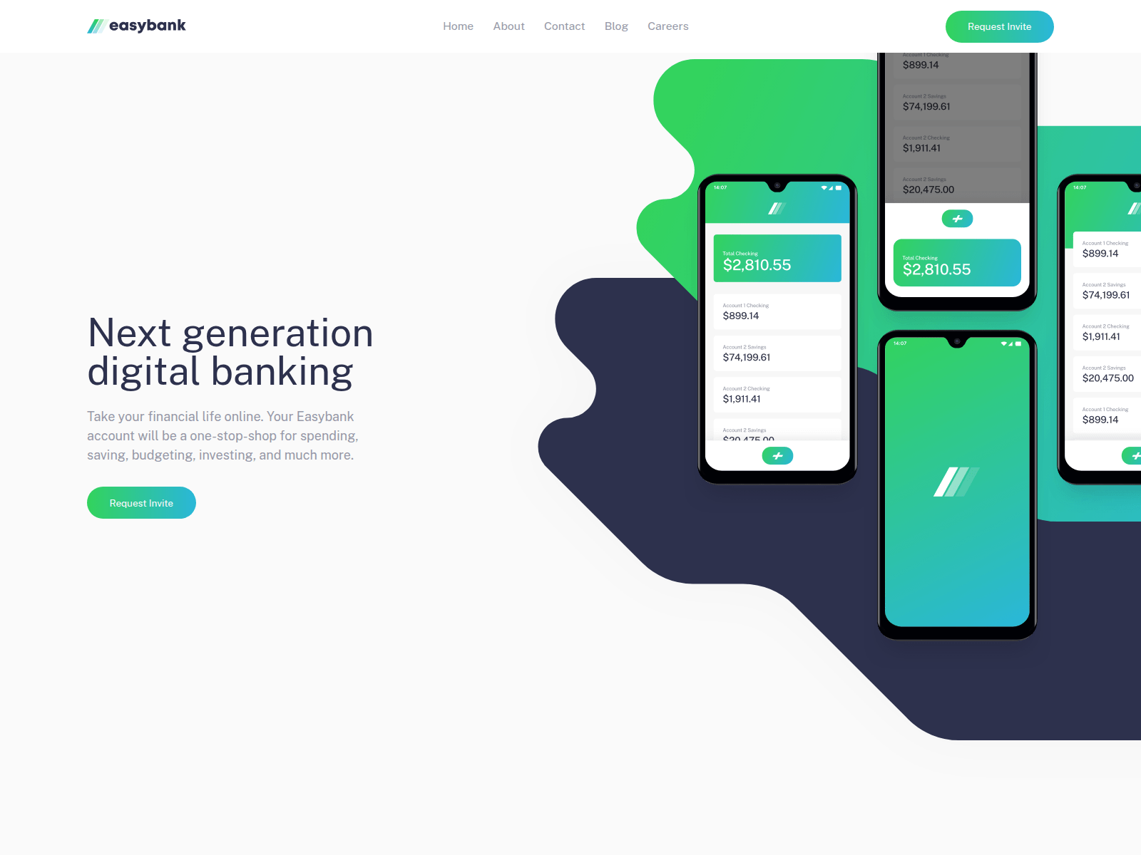 Screenshot of easybank-web.vercel.app