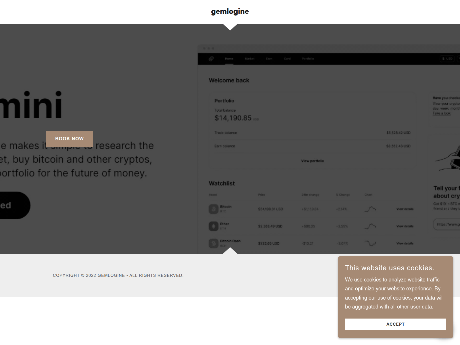 Screenshot of gemlogine.godaddysites.com