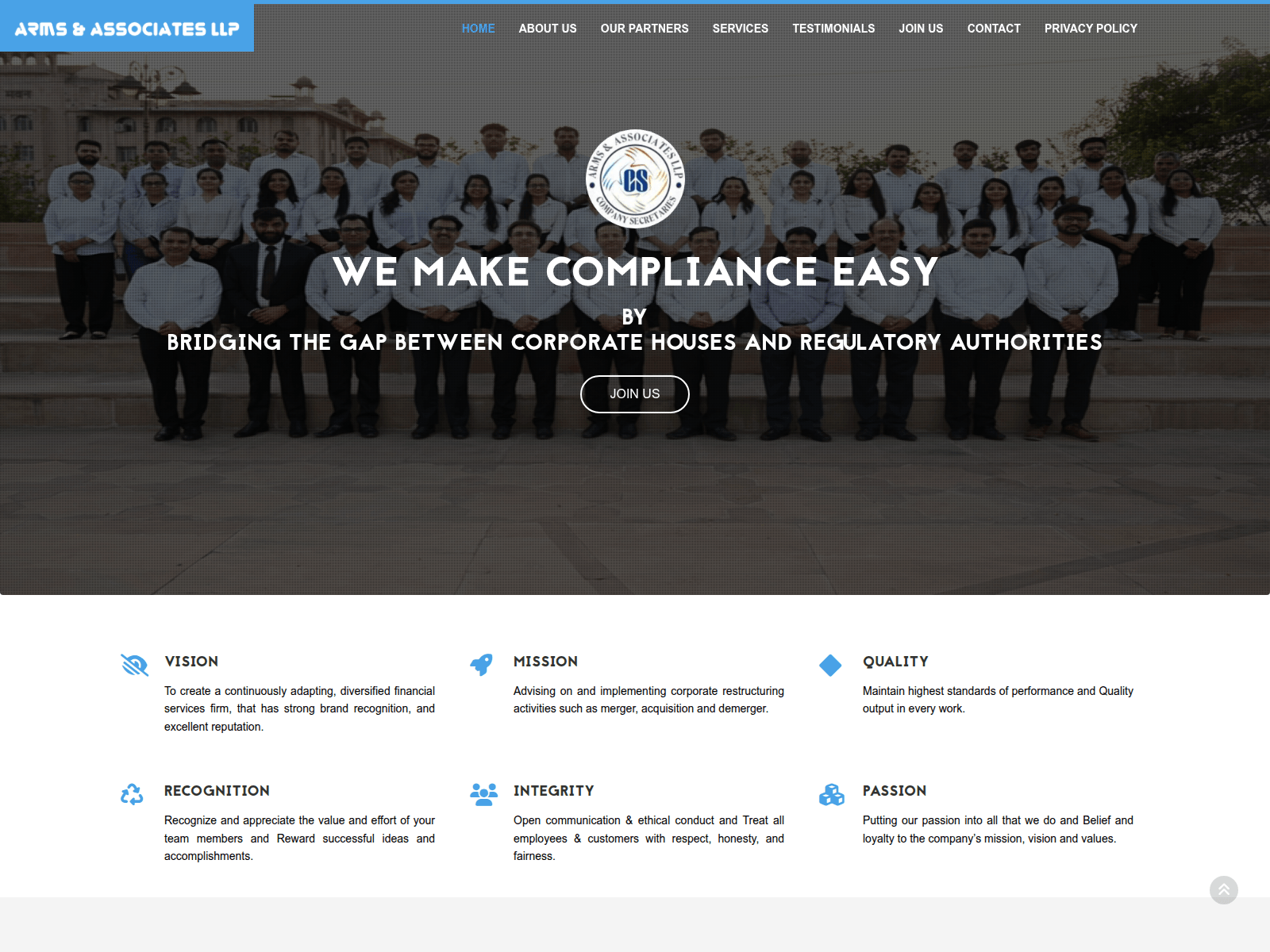 Screenshot of armsandassociates.com