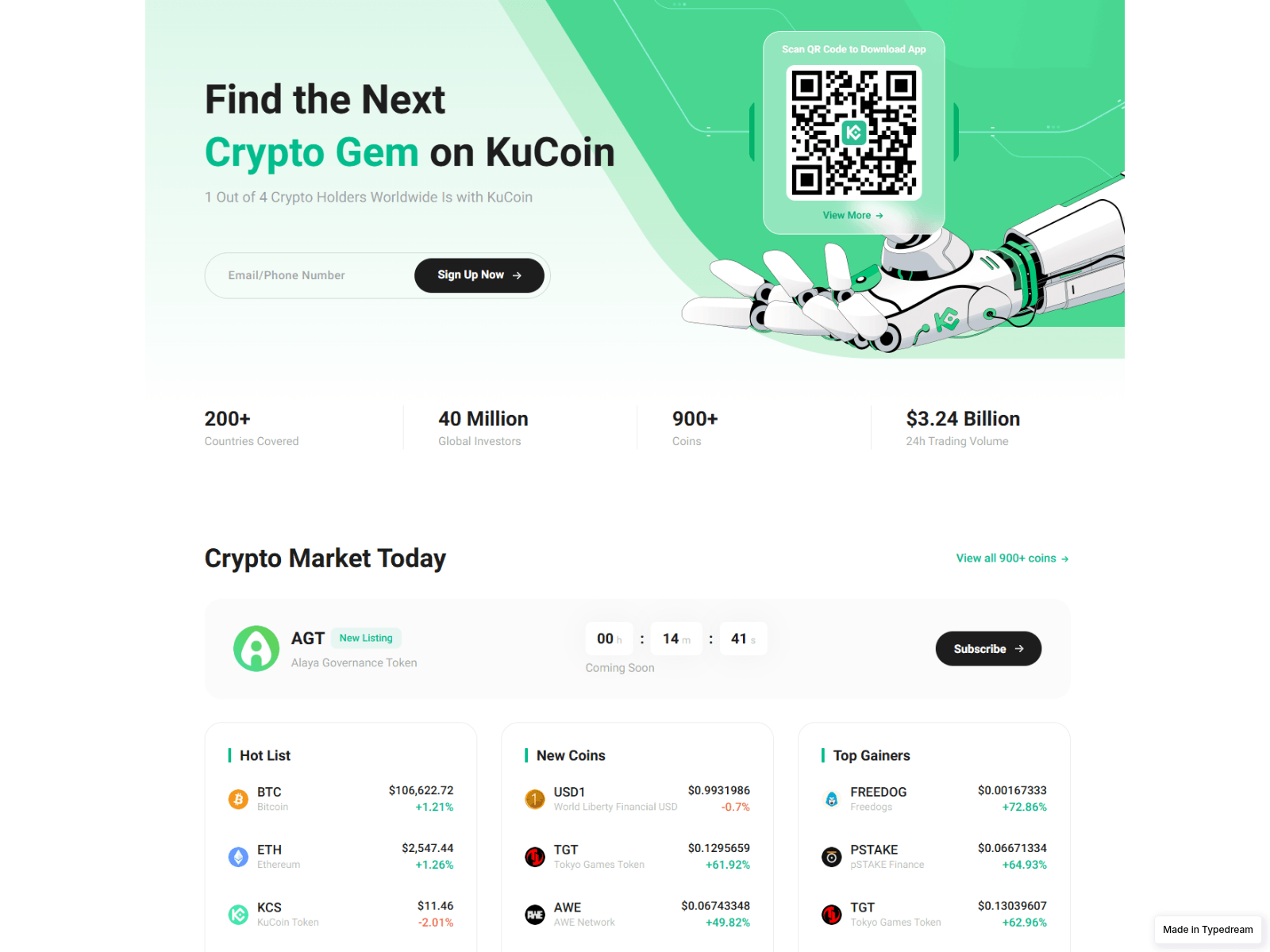 Screenshot of portal-kucoin-login-info.typedream.app