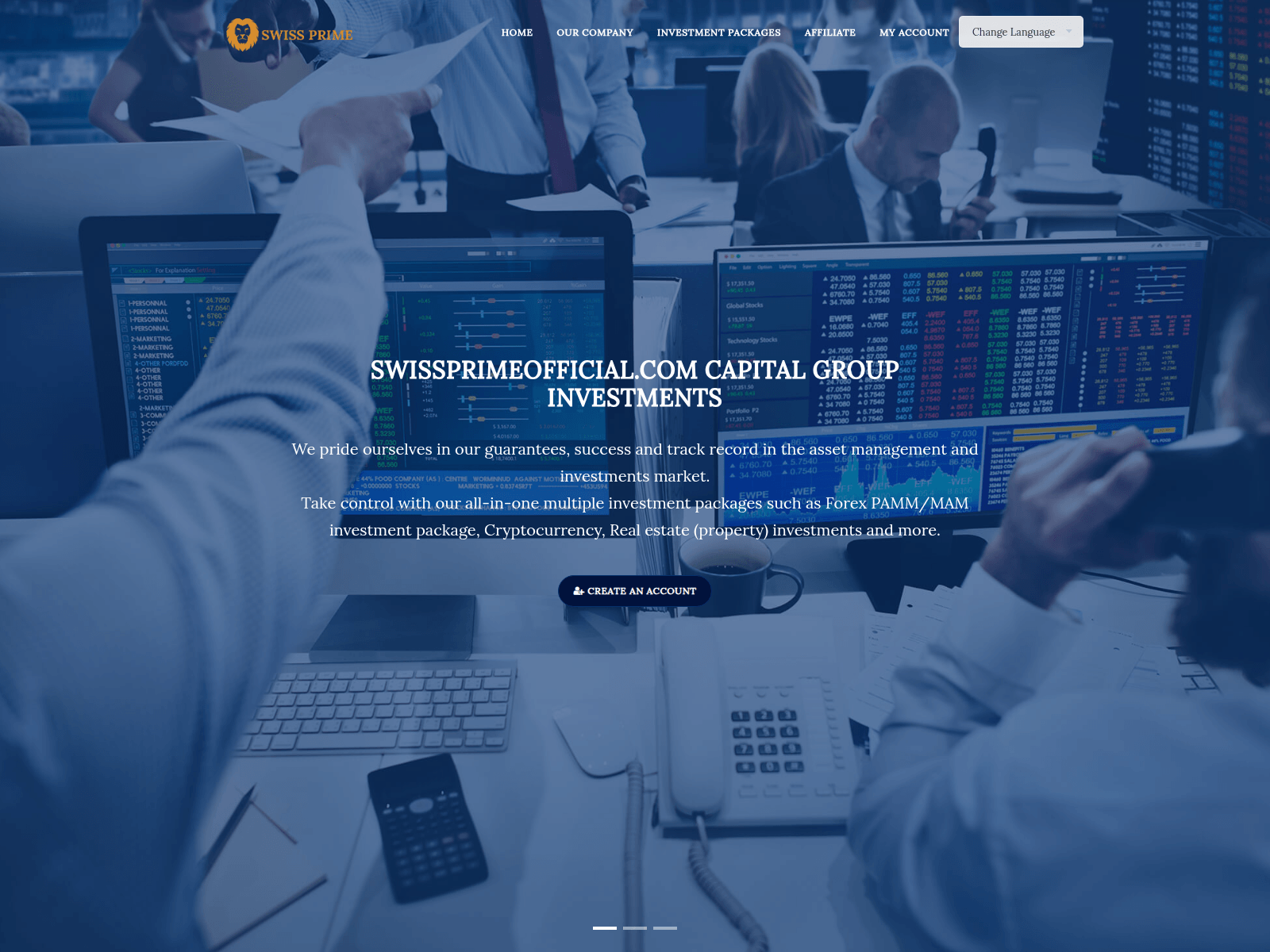 Screenshot of swissprimeofficial.com