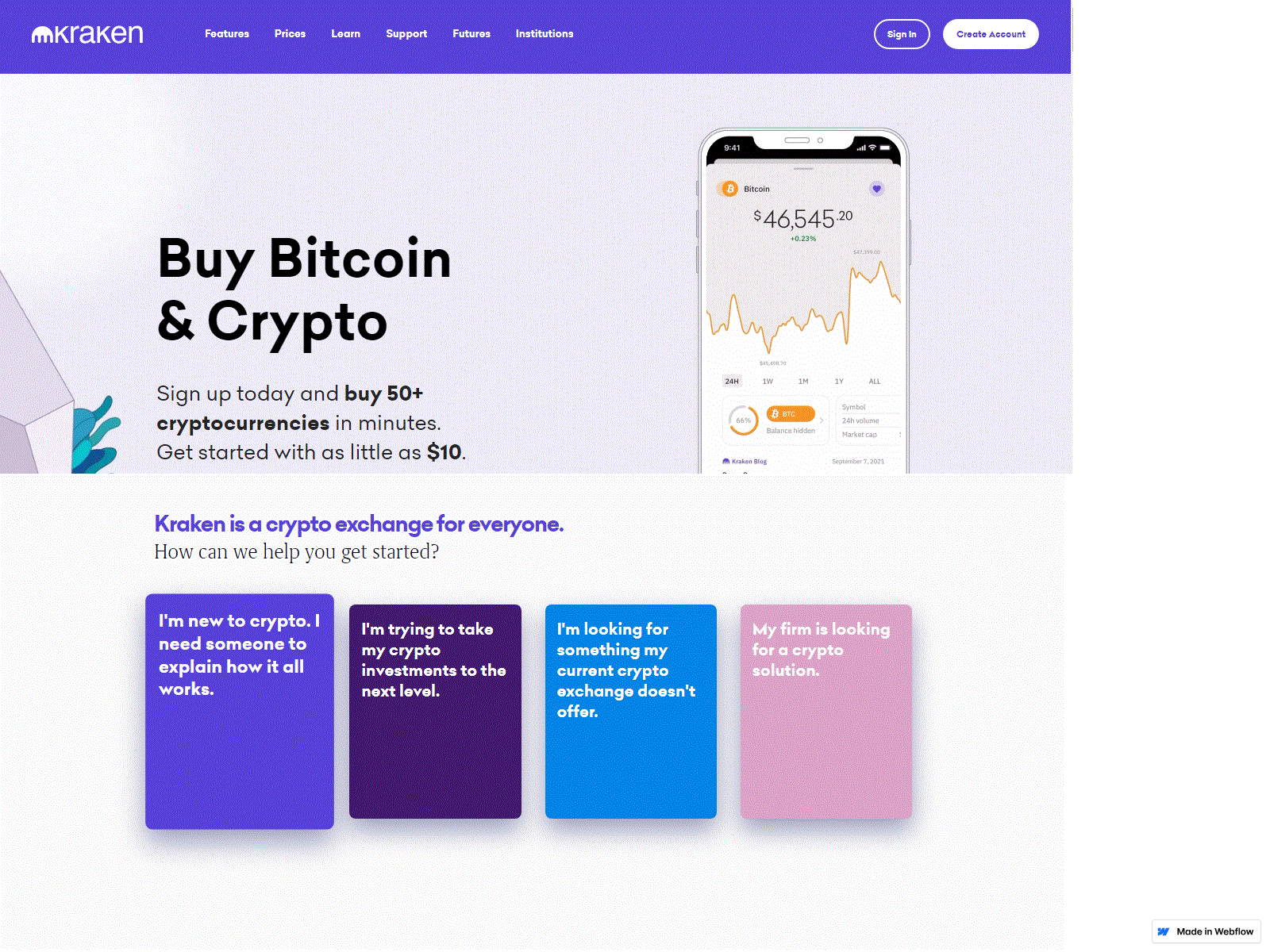 Screenshot of kraakenlogin.webflow.io
