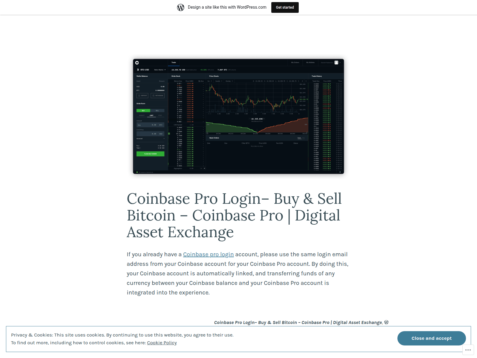 Screenshot of koinmarketcap.wordpress.com