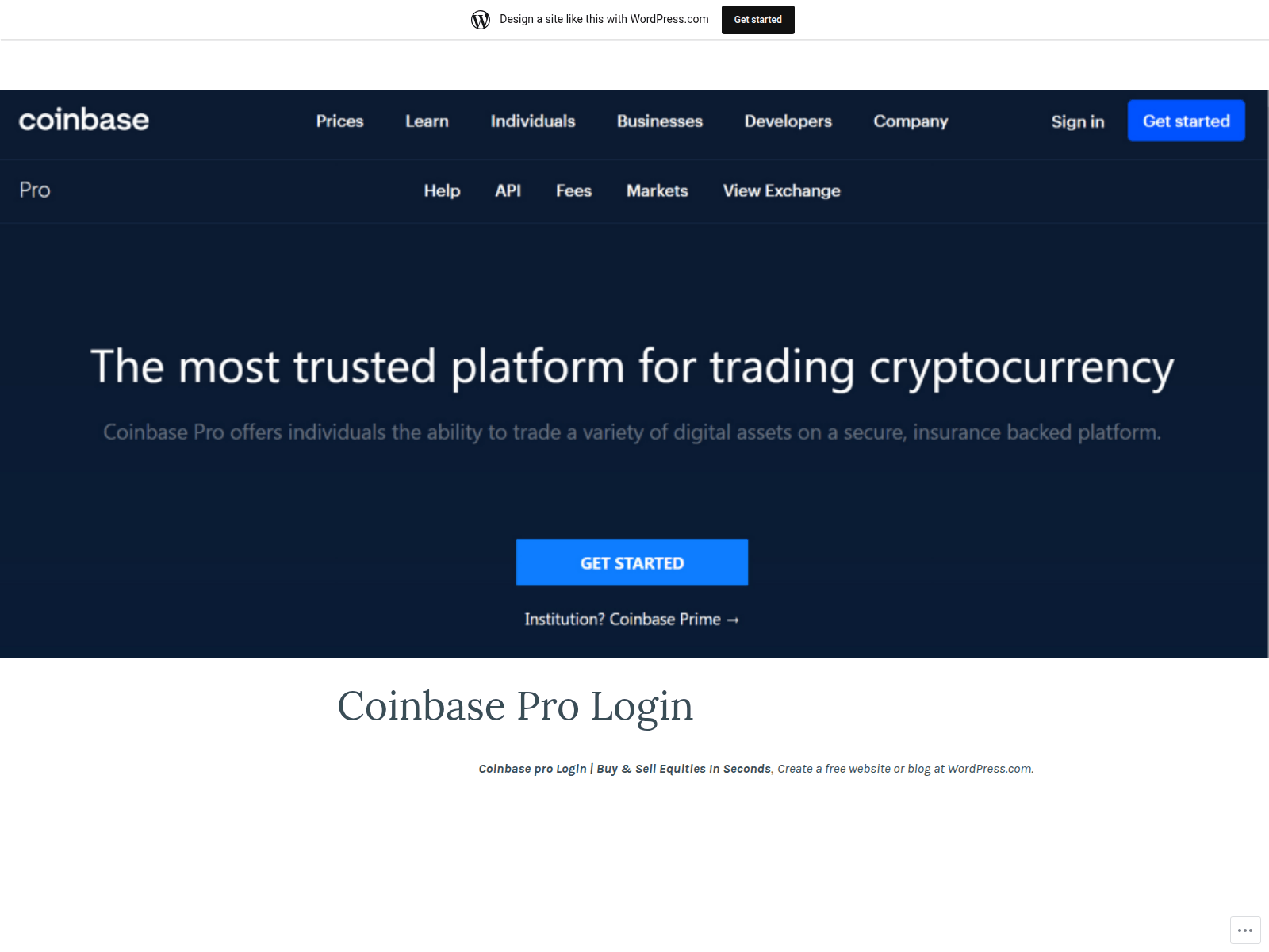 Screenshot of coinnprrobaseloggin.wordpress.com