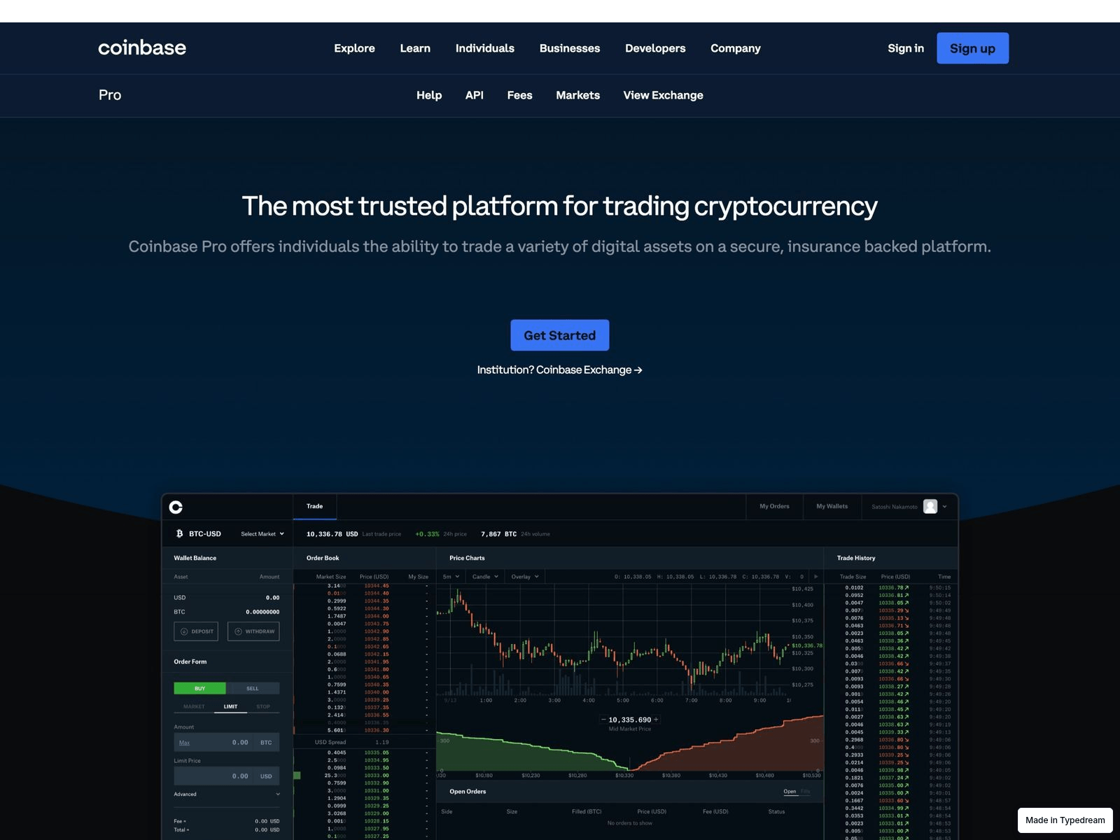 Screenshot of help-coin-base-pro-cdn.typedream.app