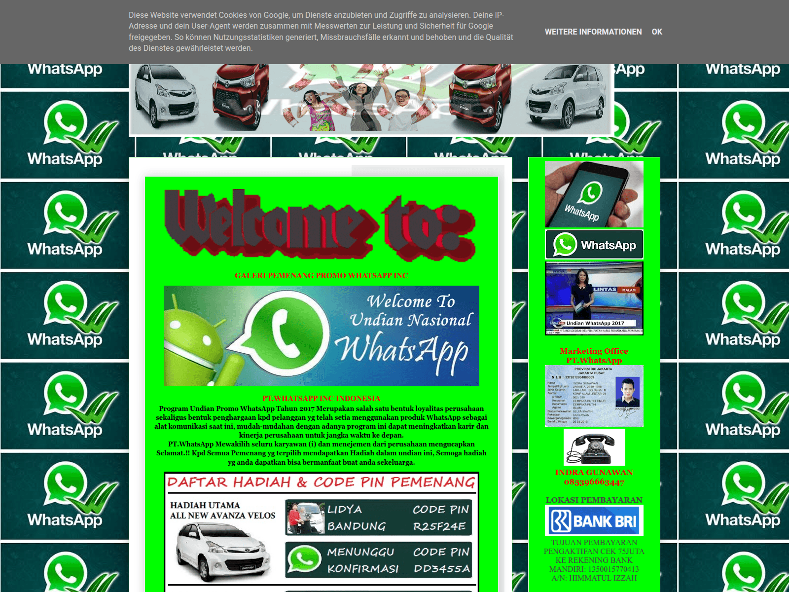 Screenshot of ptwhatsappinc2017.blogspot.com