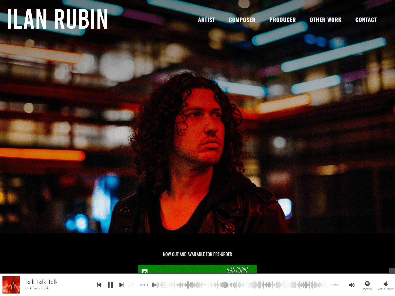 Screenshot of ilanrubinmusic.com