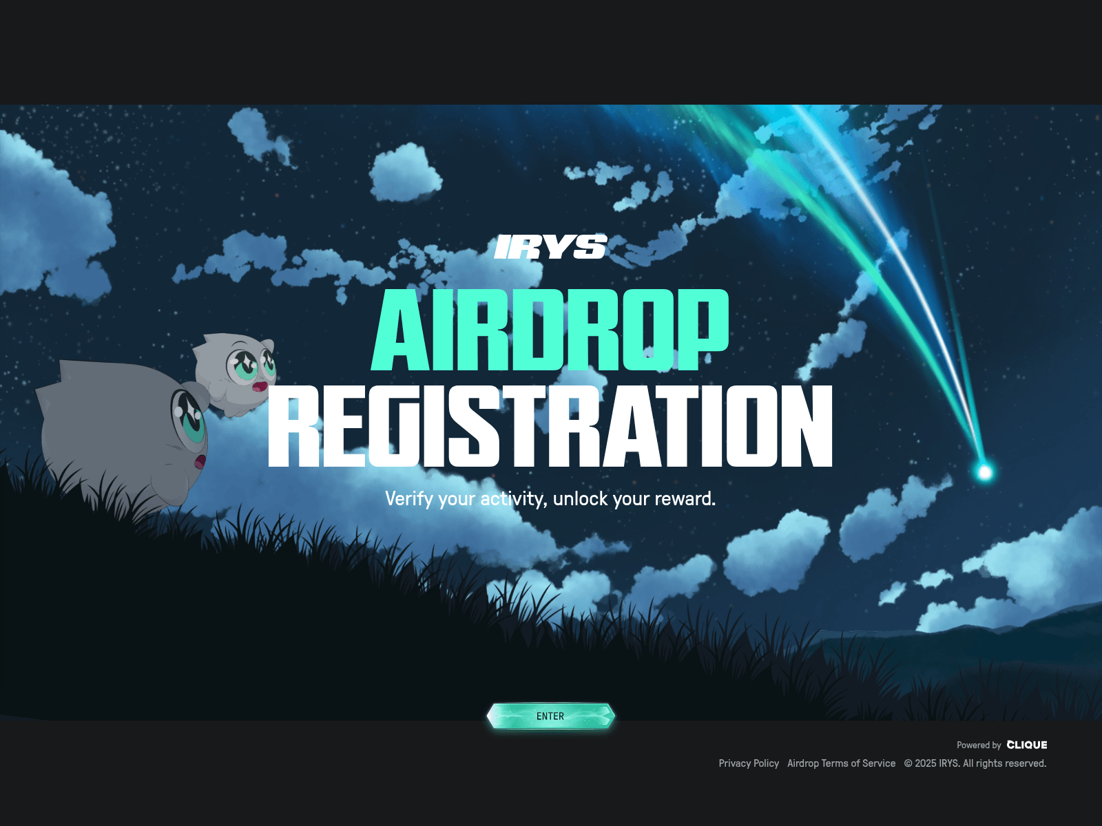 Screenshot of registration-irys.xyz