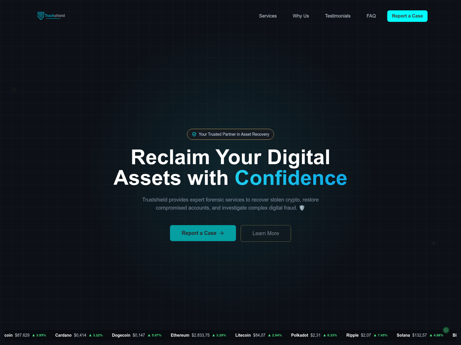 Screenshot of trackshield.online