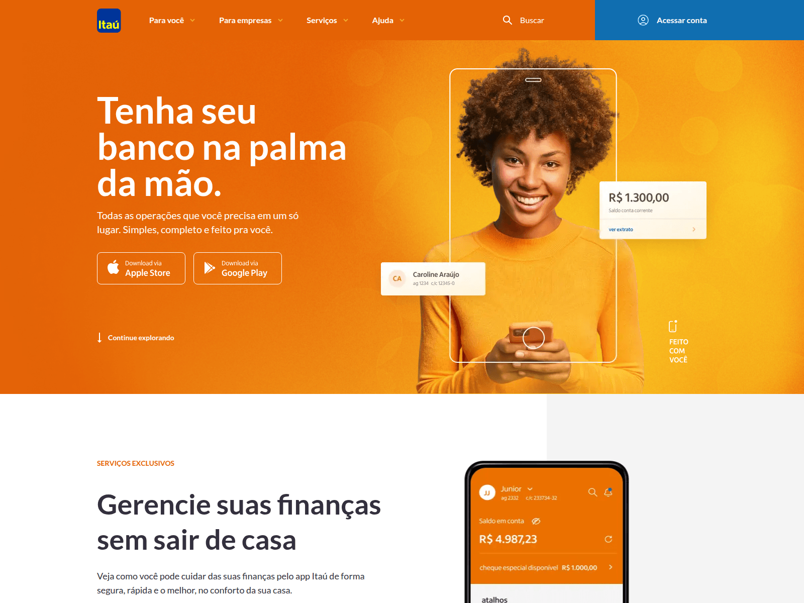 Screenshot of itau-landing.vercel.app