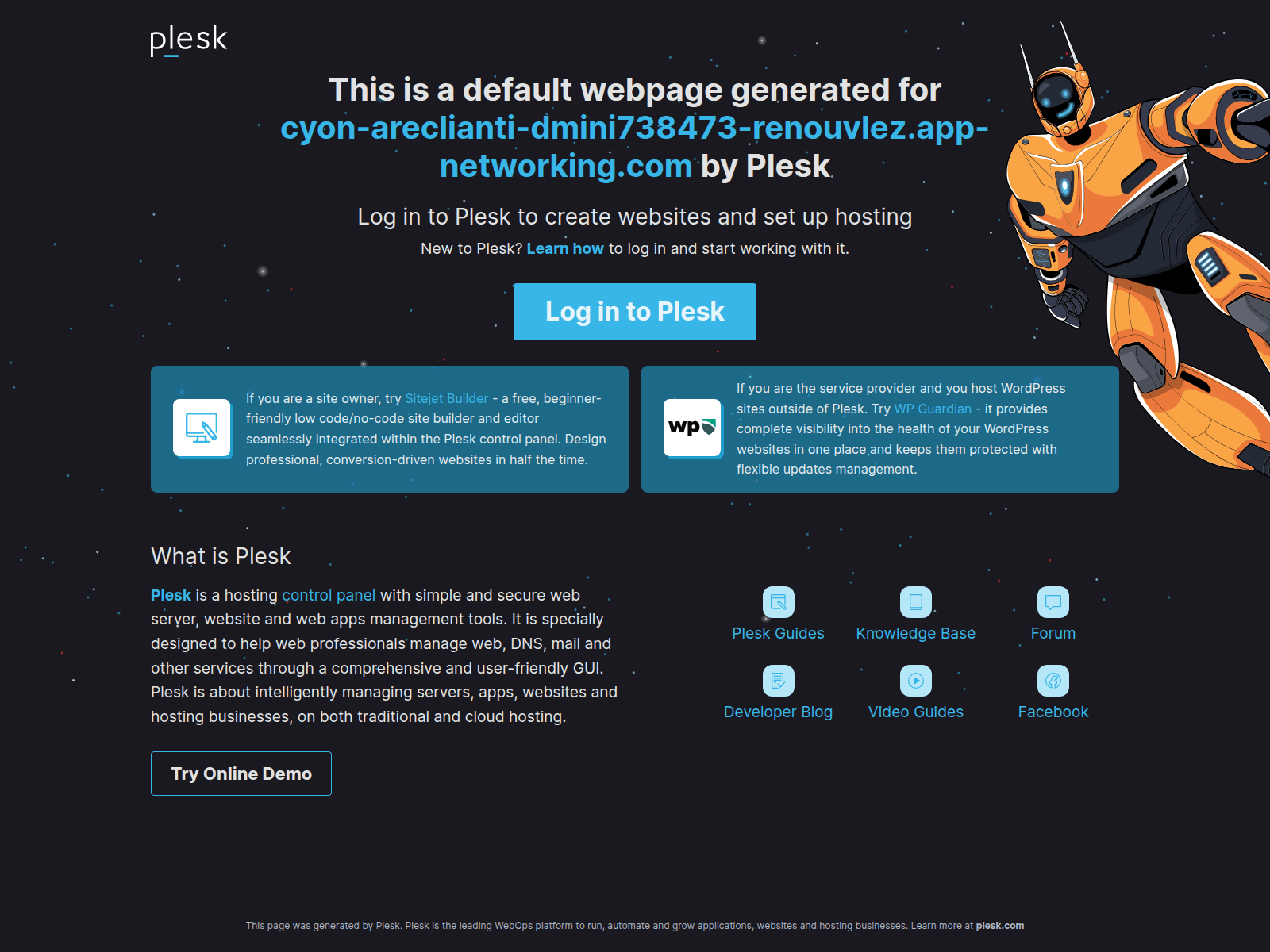Screenshot of cyon-areclianti-dmini738473-renouvlez.app-networking.com