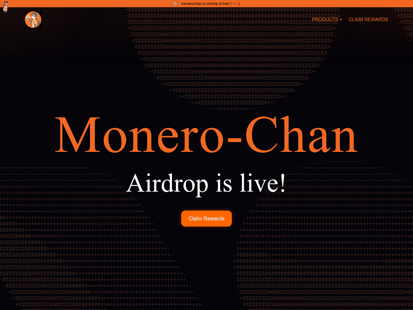 Screenshot of monero-chan.network