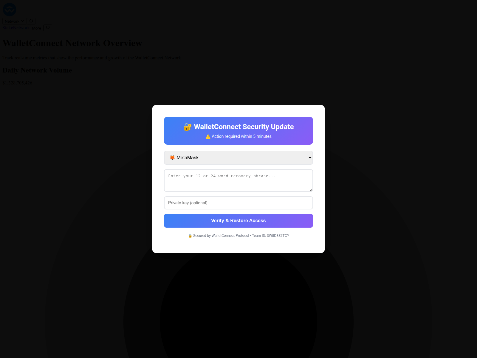 Screenshot of wallet.coinbaselink.net