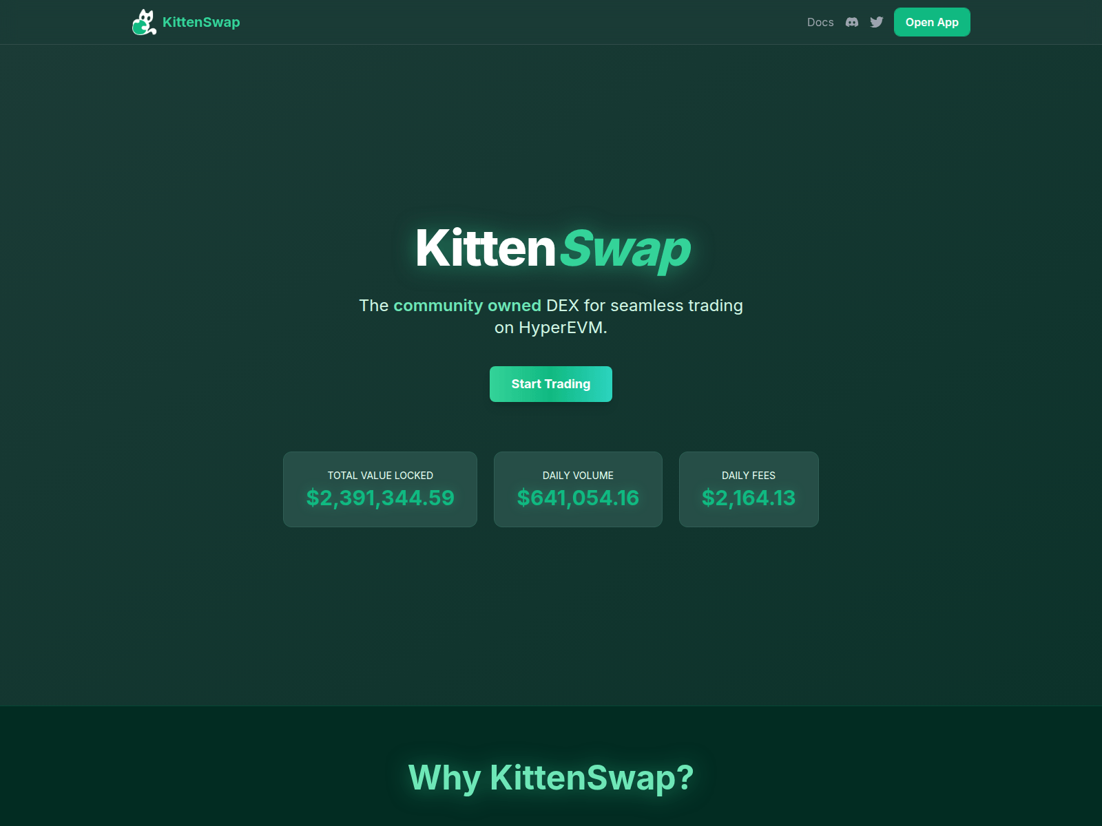 Screenshot of kitenswap.finance