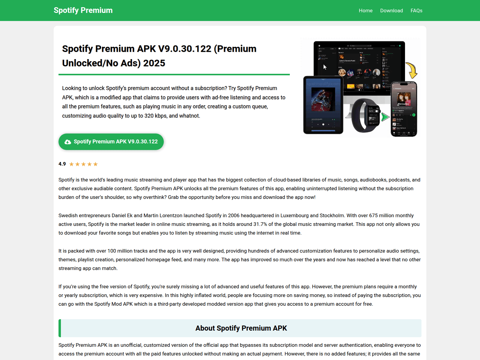 Screenshot of spotmodify.com