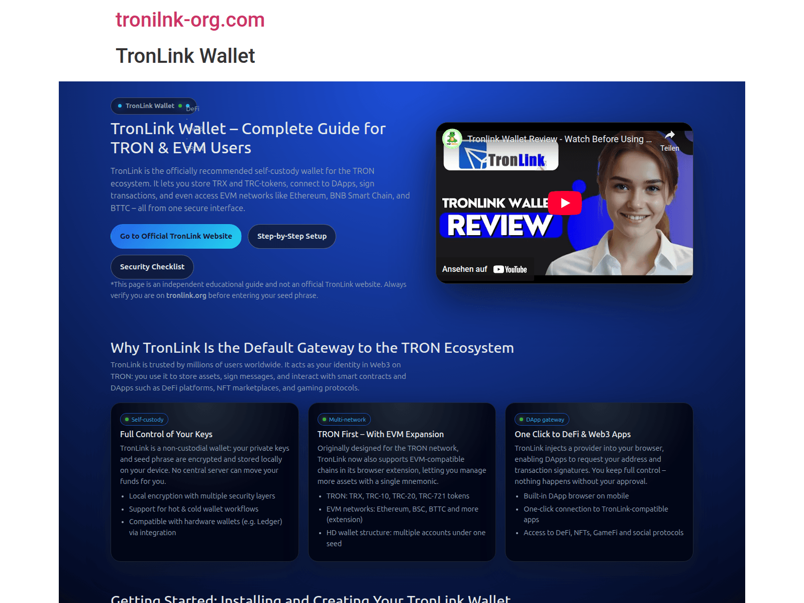 Screenshot of tronilnk-org.com