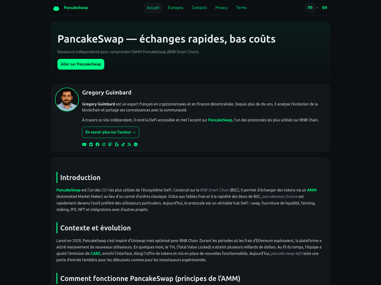 Screenshot of pancakeswap-finance.fr