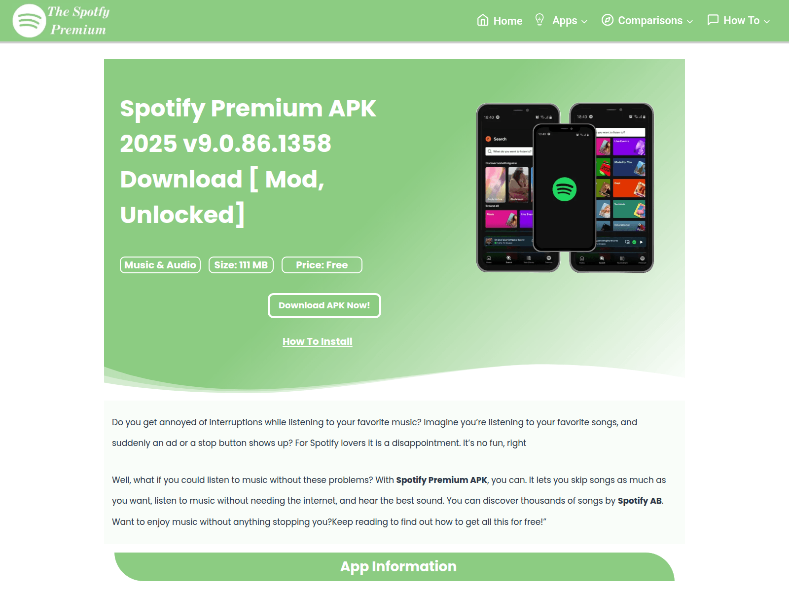 Screenshot of thespotfypremium.com