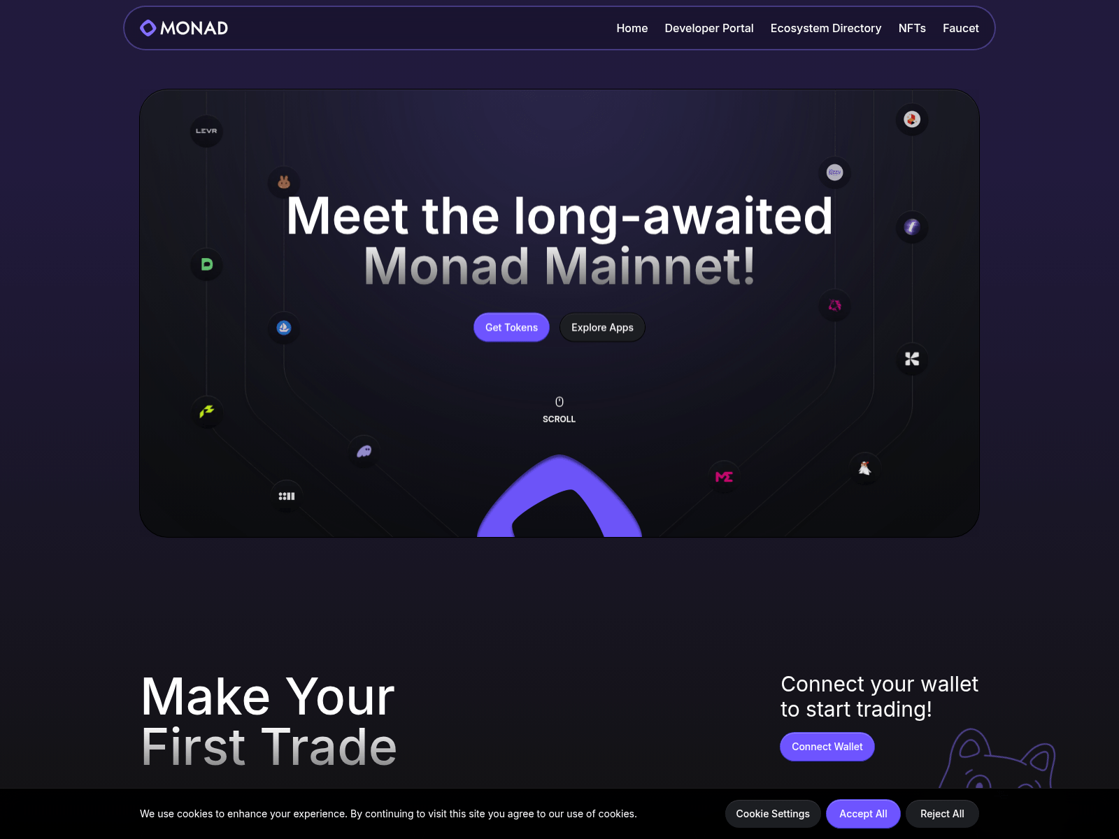 Screenshot of mainnetmonad.io
