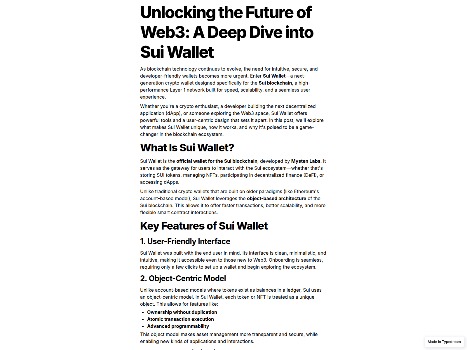 Screenshot of sui-wallet-io.typedream.app