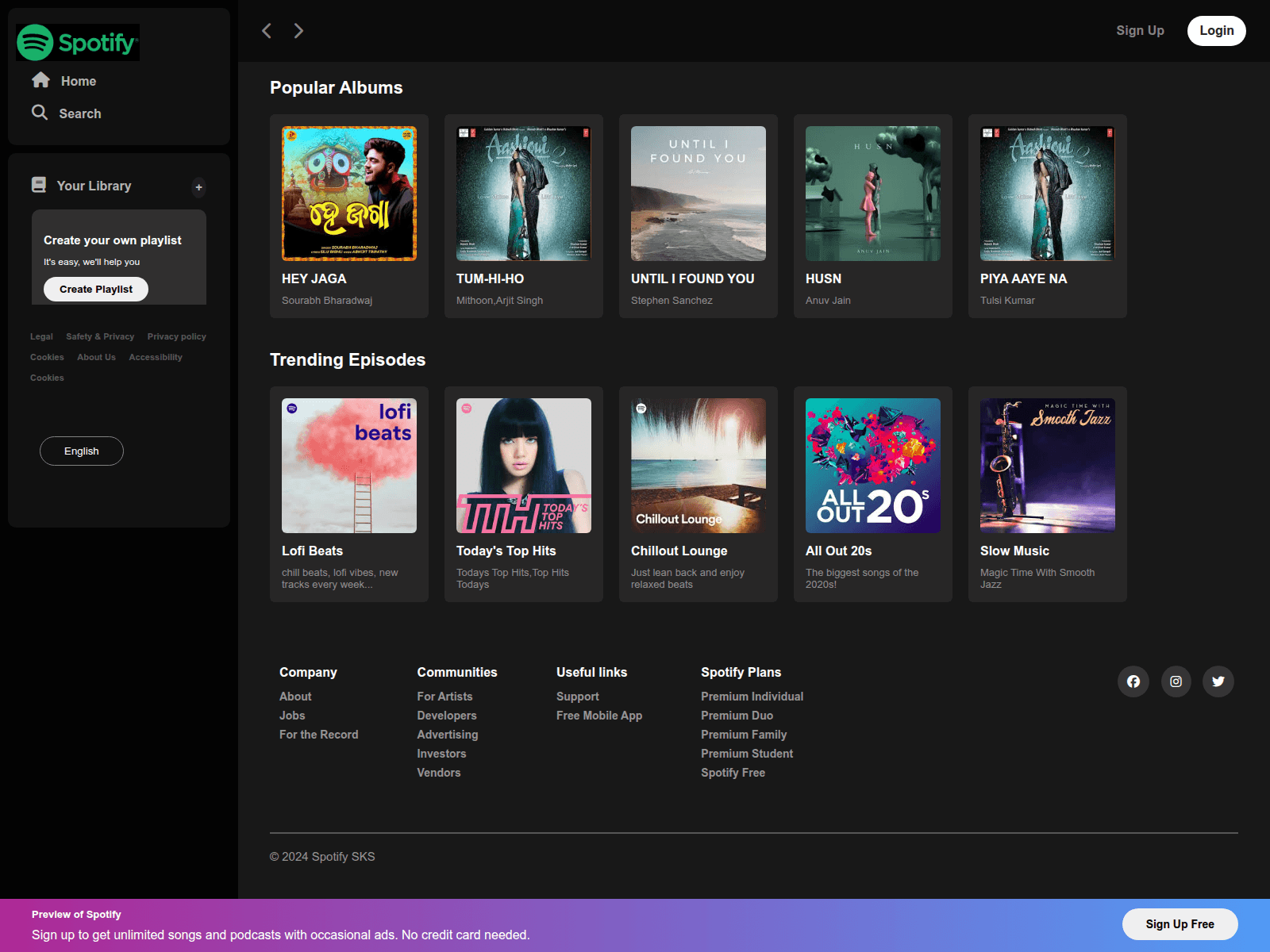 Screenshot of spotify-theta-navy.vercel.app