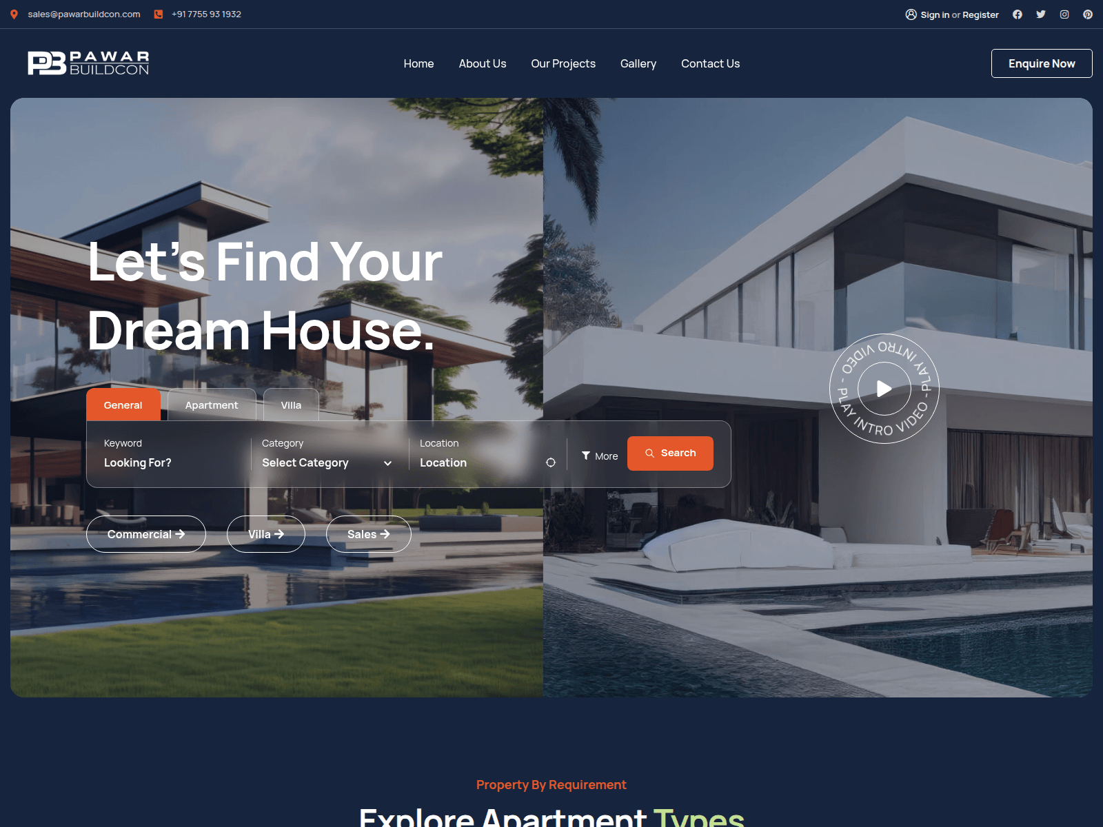 Screenshot of aman.pawarbuildcon.com