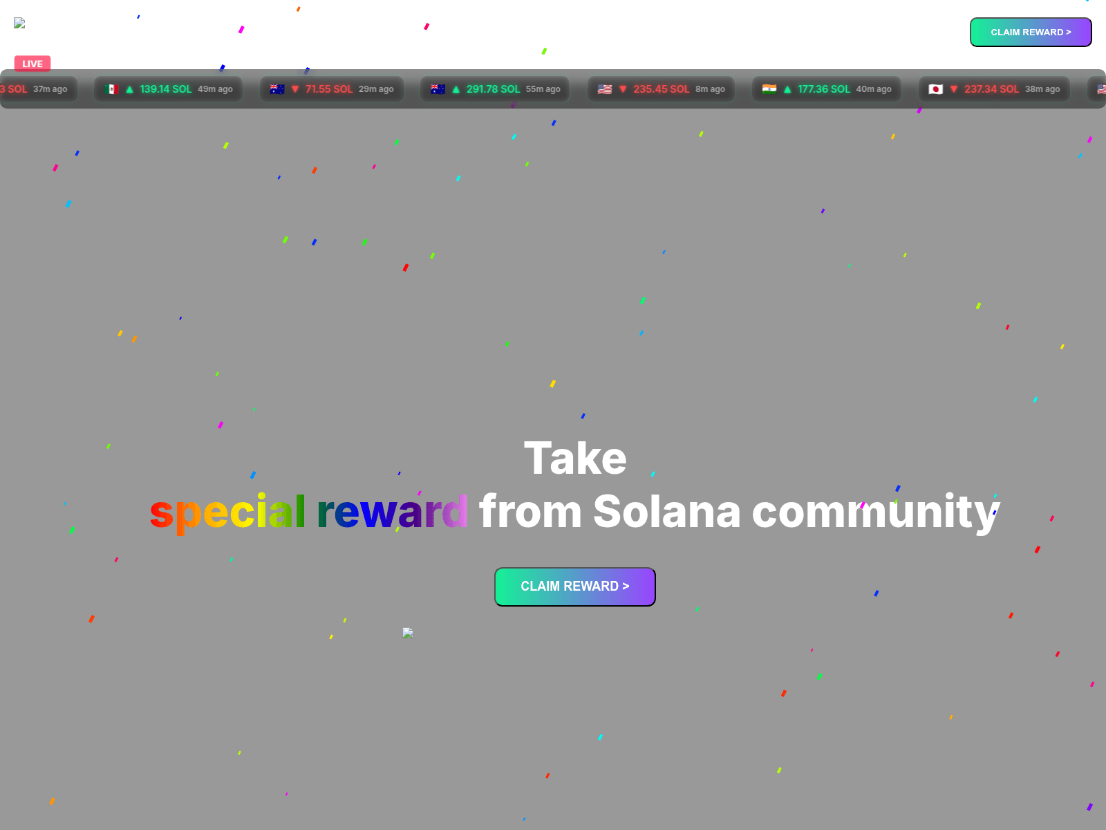 Screenshot of claim-skrsolana.com