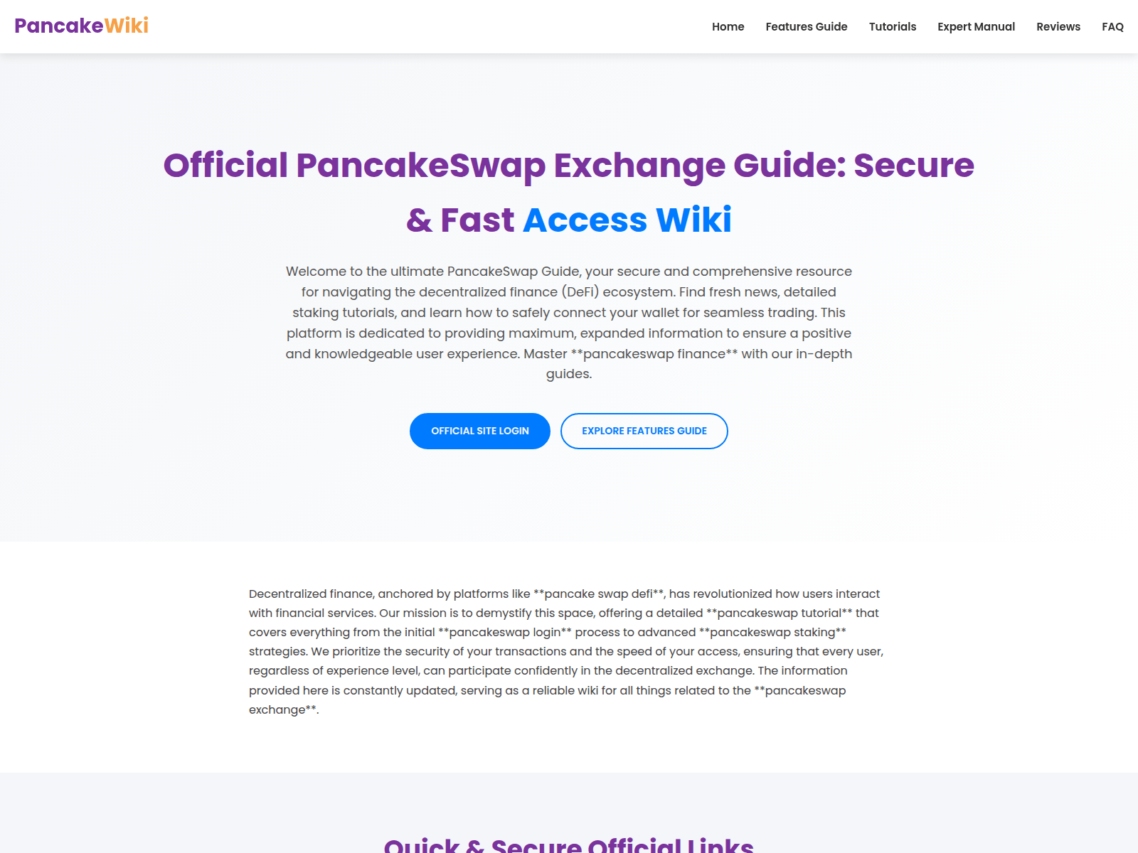 Screenshot of pan-cake-swap.finance