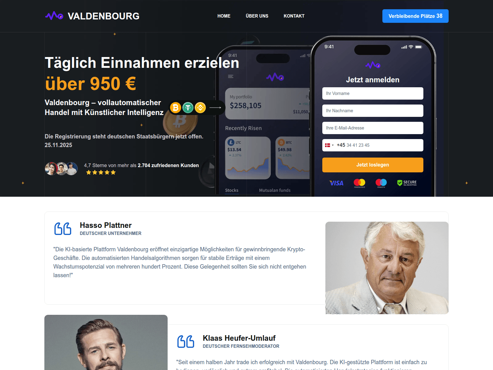 Screenshot of valdenbourg.com