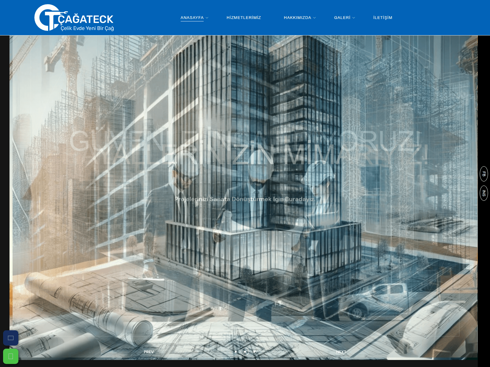 Screenshot of cagateckinsaat.com