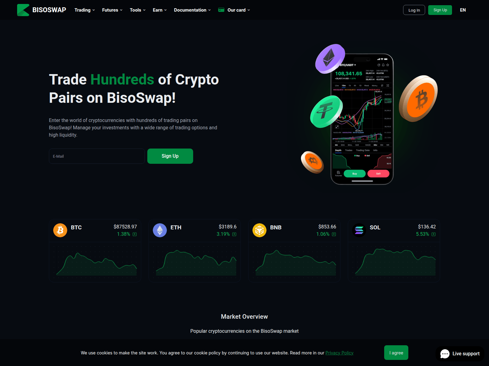Screenshot of bisoswap.io