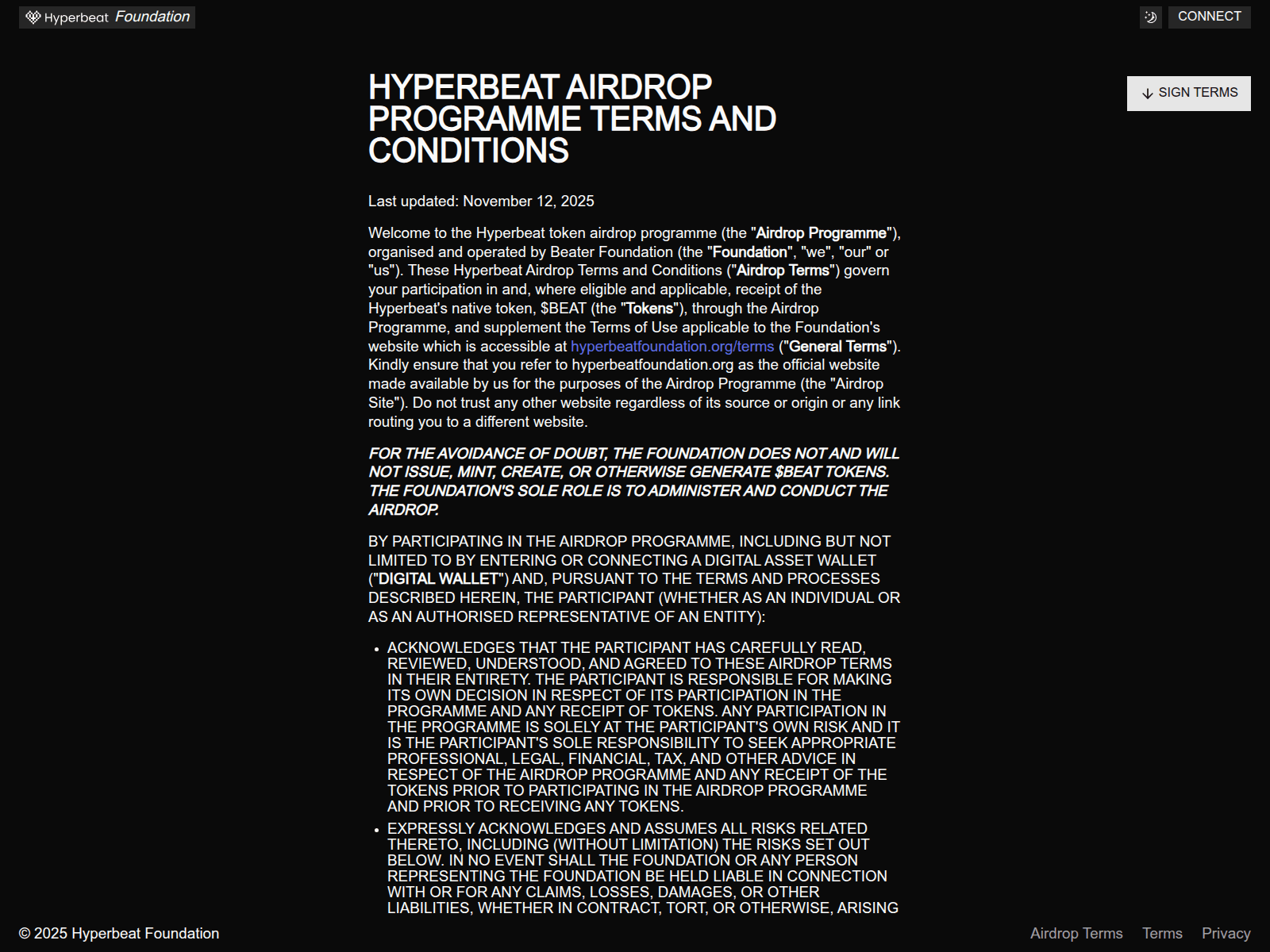 Screenshot of hyperbeatfoundation.xyz