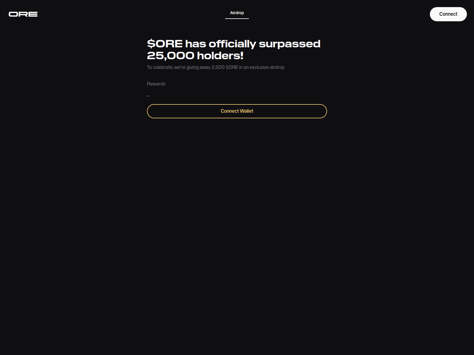 Screenshot of rewards-ore.supply